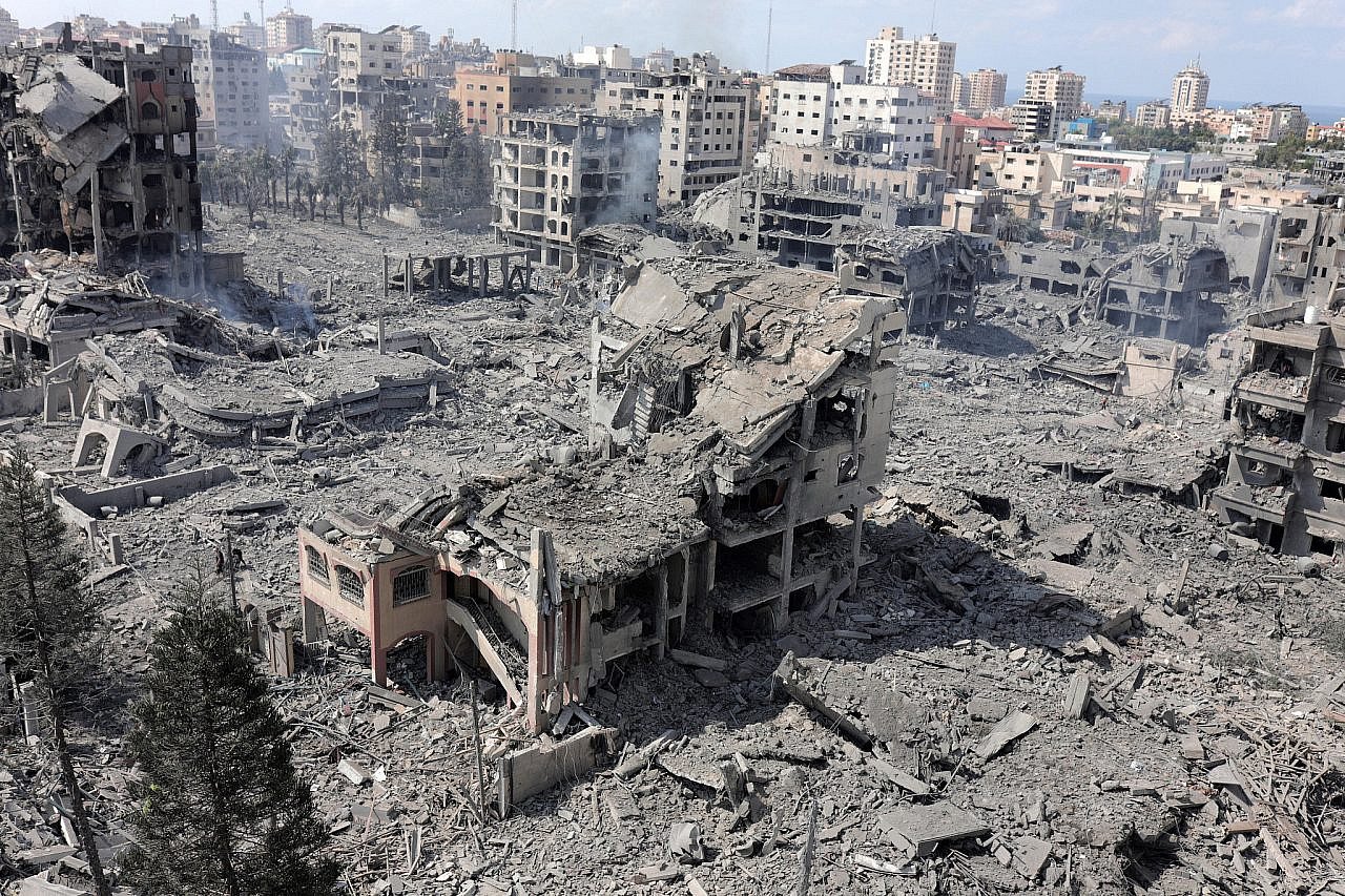 Imagen de Gaza destruida por bombardeos israelíes 2024.