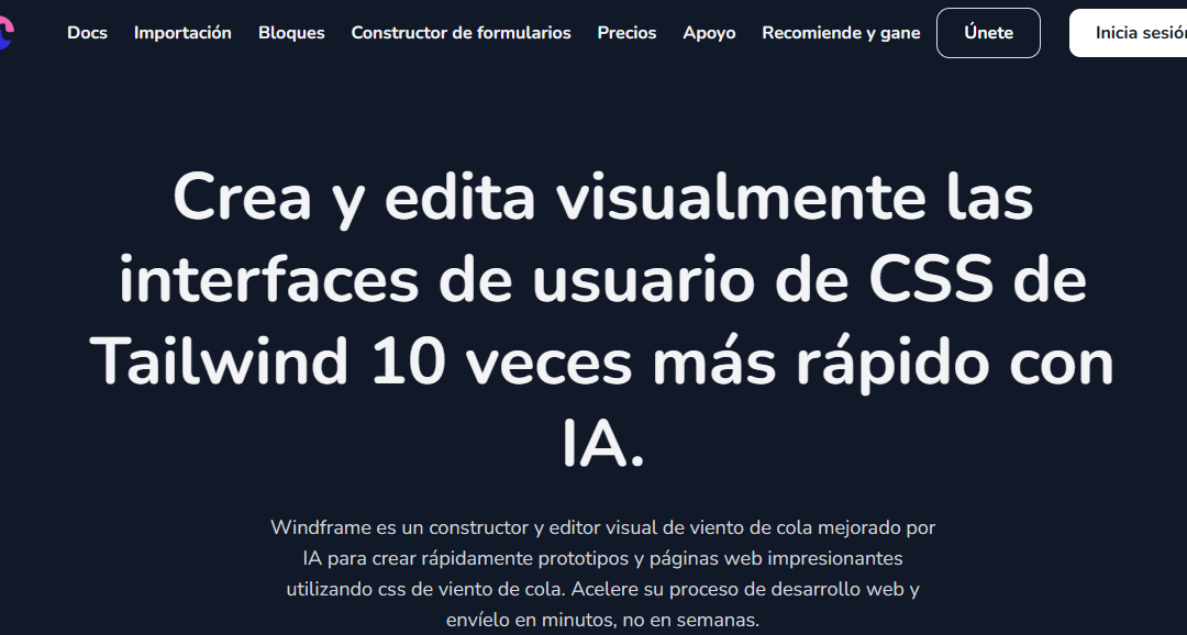 Windframe AI: Nuevo enfoque en el desarrollo Web