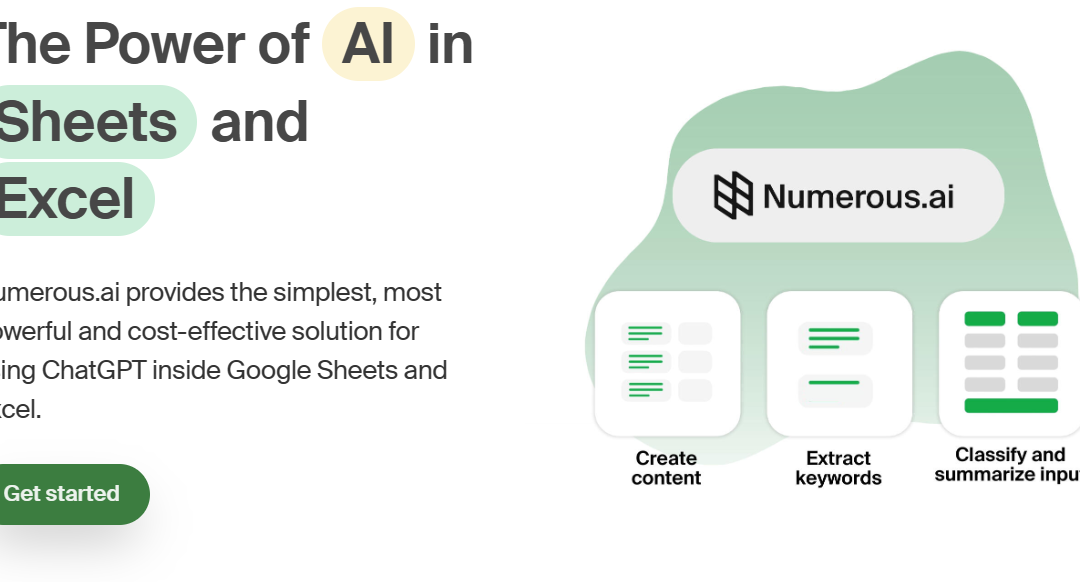 Numerous: Integra ChatGPT con Excel y Google Sheets